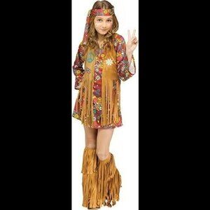 Child Peace & Love Hippie Costume Large (12-14)